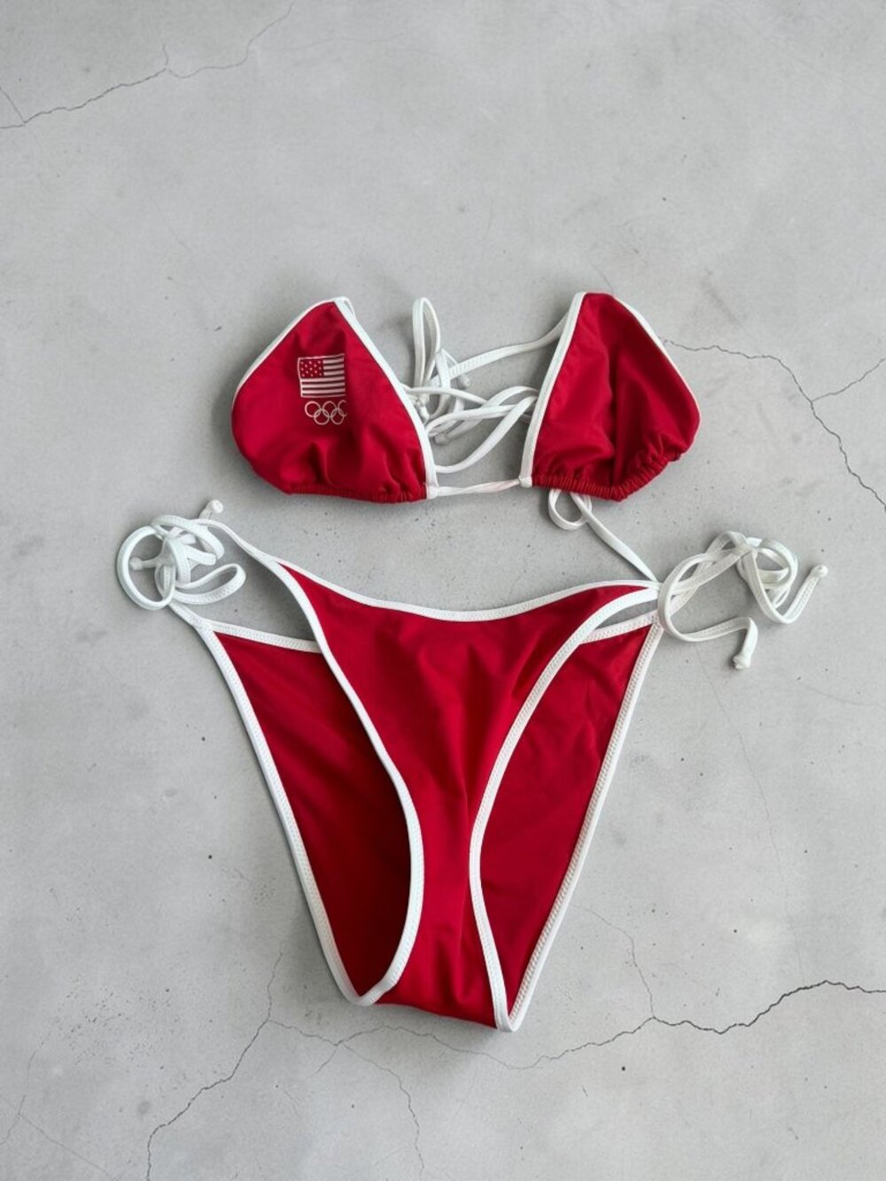SKIMS Team USA Red Bikini Set Size Small Womens - Picture 1 of 3